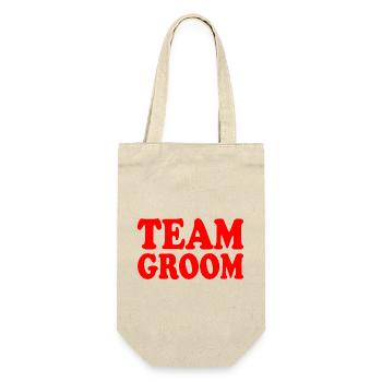 Team groom - Geschenkbeutel für Flaschen - Natur - Vorne