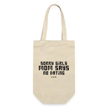 Sorry Girls Mom Sagt KeinDate Babyparty - Geschenkbeutel für Flaschen - Natur - Vorne