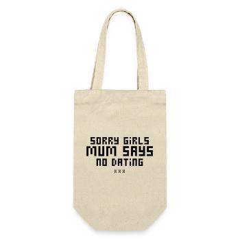 scSorry Girls Mum Sagt KeinDate Babyparty - Geschenkbeutel für Flaschen - Natur - Vorne