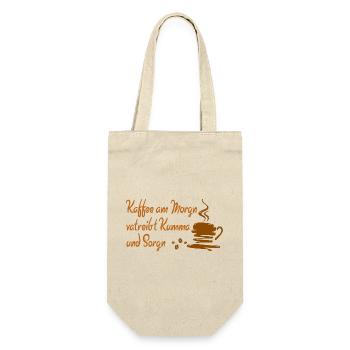 Coffee in the morning drives Kumma and Sorgn - Gift Bag for Bottles - nature - Front