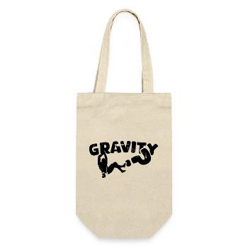 boulder klettern gravity Symbol Logo Training cup - Geschenkbeutel für Flaschen - Natur - Vorne