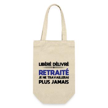 Released Released Retired - Retirement Humor T-Shirt - Gift Bag for Bottles - nature - Front