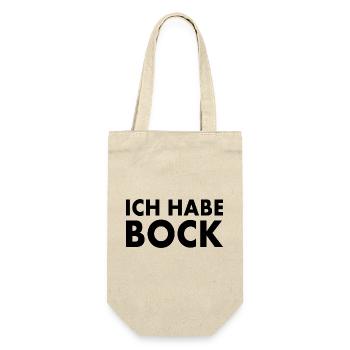 Ich habe bock - Geschenkbeutel für Flaschen - Natur - Vorne
