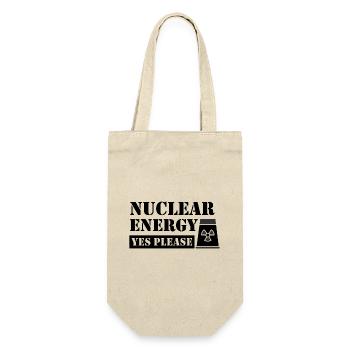 Nuclear Energy Yes Please - Pro Sustainable Energy - Gift Bag for Bottles - nature - Front