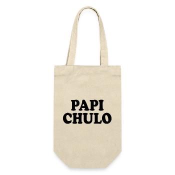 Papi chulo - Geschenkbeutel für Flaschen - Natur - Vorne