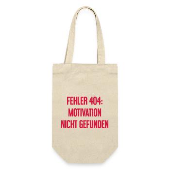 Error 404: Motivation not found - Gift Bag for Bottles - nature - Front