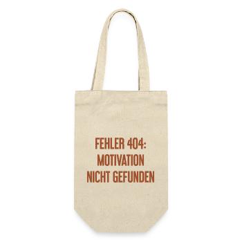 Error 404: Motivation not found - Gift Bag for Bottles - nature - Front