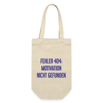 Error 404: Motivation not found - Gift Bag for Bottles - nature - Front