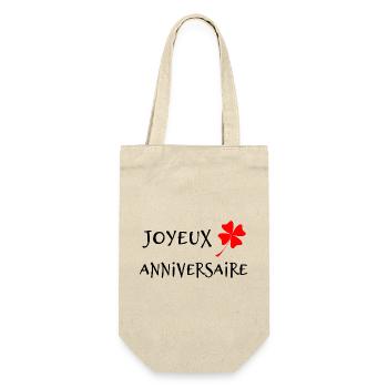 1. 1 AN. 1er ANNIVERSAIRE. ANNIVERSAIRE 1 AN - Sac à bouteille - nature - Devant