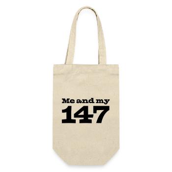 29 Me and my 147 - Gift Bag for Bottles - nature - Front