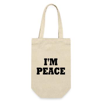 I'm peace - Geschenkbeutel für Flaschen - Natur - Vorne