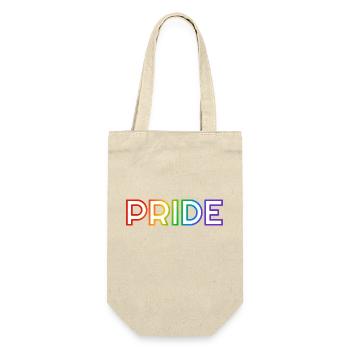 PRIDE Regenbogen LGBTQ schwul - Geschenkbeutel für Flaschen - Natur - Vorne