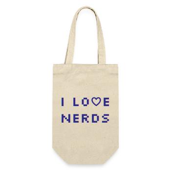 J’adore les nerds - Sac à bouteille - nature - Devant