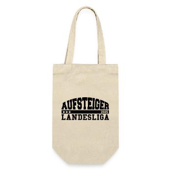 Aufsteiger 2025 Landesliga Aufstieg Fußball - Geschenkbeutel für Flaschen - Natur - Vorne