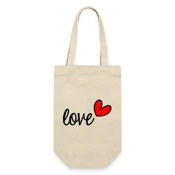 HEART. HAPPY BIRTHDAY. HAPPY BIRTHDAY - Gift Bag for Bottles - nature - Front