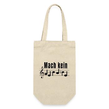 Mach kein Gehabe - Notenschrift für Musiker - Geschenkbeutel für Flaschen - Natur - Vorne