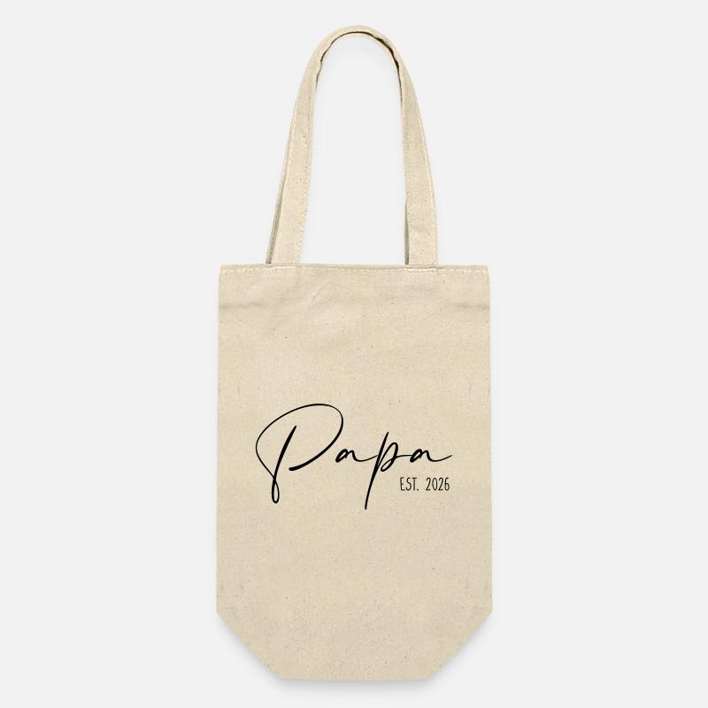 Papa est 2026 - Geschenkbeutel für Flaschen - Natur