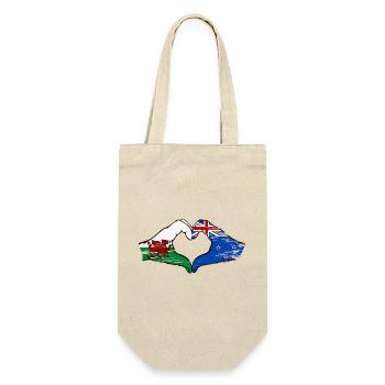 Wales New Zealand flag hands heart shape used - Gift Bag for Bottles - nature - Front
