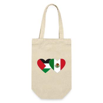 Palestine Mexique Drapeau Coeur - Sac à bouteille - nature - Devant
