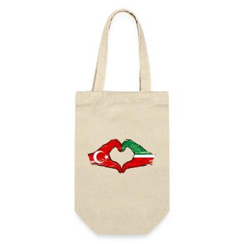 Turkey Tatarstan flag hands heart shape used - Gift Bag for Bottles - nature - Front