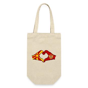 Montenegro Montanegro Flag Hands Heart Shape - Gift Bag for Bottles - nature - Front