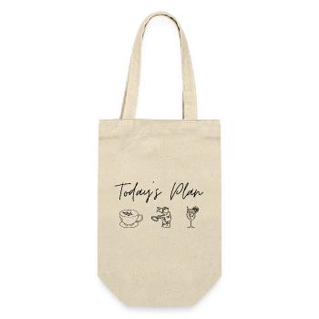 Tennis Hobby Spruch | Today's Plan - Geschenkbeutel für Flaschen - Natur - Vorne