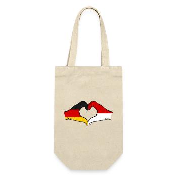 Germany Indonesia Flag Hands Heart Shape - Gift Bag for Bottles - nature - Front
