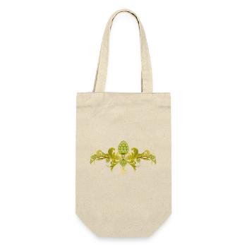 Decorative hop tendril with ornamental beer brewing motif - Gift Bag for Bottles - nature - Front