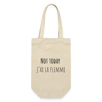 Not today I'm lazy in Sinimalist style - Gift Bag for Bottles - nature - Front