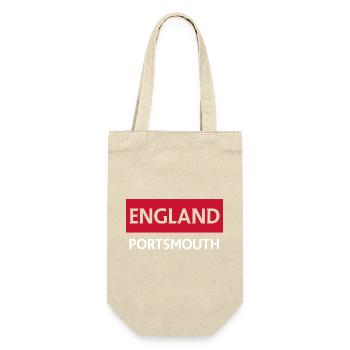 Portsmouth City Skyline in Natural - Gift Bag for Bottles - nature - Front