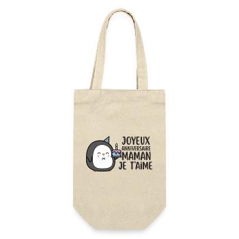 Penguin Birthday Mom I Love You - Gift Bag for Bottles - nature - Front