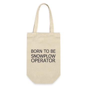 Snowplow Operator Born To Be Snow Plow Driver - Gift Bag for Bottles - nature - Front