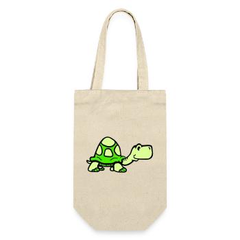 turtle cute smiling happy funny - Gift Bag for Bottles - nature - Front