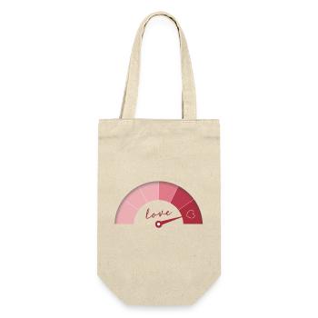 Love Meter – Valentinstag Edition - Geschenkbeutel für Flaschen - Natur - Vorne