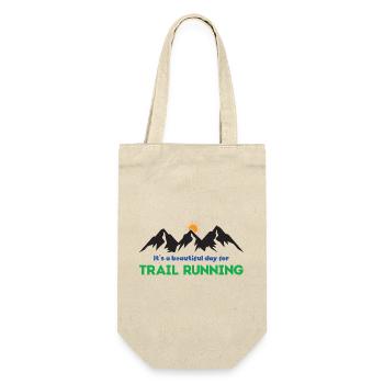 It's a Beautiful Day for Trail Running - Gift Bag for Bottles - nature - Front