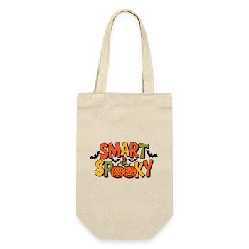 Smart & Spooky Halloween Design - Geschenkbeutel für Flaschen - Natur - Vorne