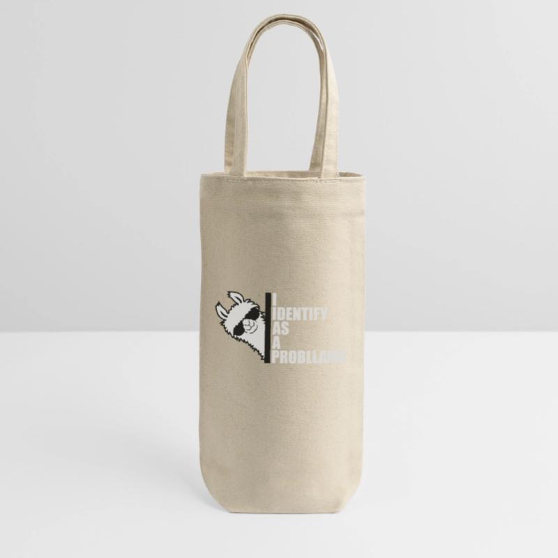 I Identify As A Probllama Cool Lama Problem Spruch Gift Bag for Bottles