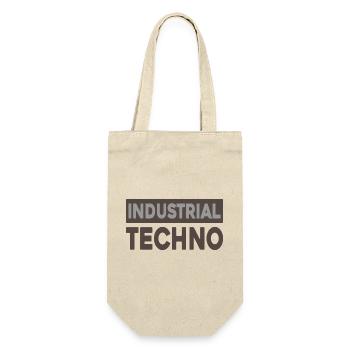 Industrial Techno Typography - Gift Bag for Bottles - nature - Front