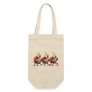 Thanksgiving Truthahn Baby - Geschenkbeutel für Flaschen - Natur - Vorne