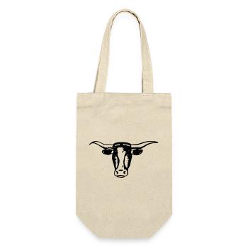 Longhorn Steer Head - Gift Bag for Bottles - nature - Front