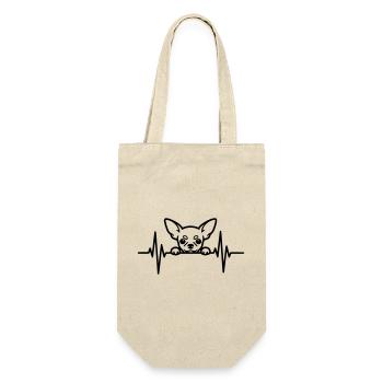 Chihuahua Heartbeat – Petit chien - Sac à bouteille - nature - Devant