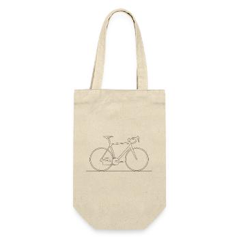 Aero Road Bike Line Elegant Cycling Biker - Gift Bag for Bottles - nature - Front