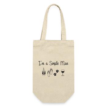 Simple Man - Geschenkbeutel für Flaschen - Natur - Vorne