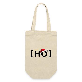 Ho Ho Ho – Funny Christmas motif minimalist - Gift Bag for Bottles - nature - Front