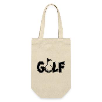 Lettrage de golf avec balle de golf et drapeau de golf - Sac à bouteille - nature - Devant