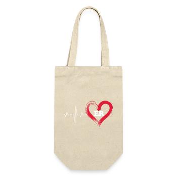 Emergency Room Heartbeat Design - Gift Bag for Bottles - nature - Front