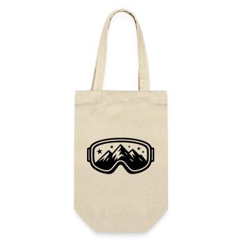 Ski Goggles Ski Mountains Slope Icon - Gift Bag for Bottles - nature - Front