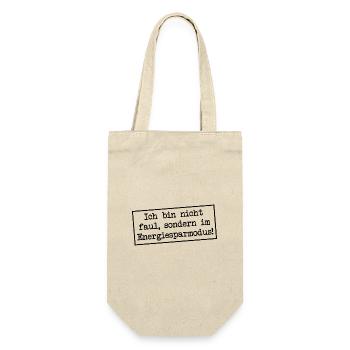 I'm not lazy, I'm in energy saving mode! - Gift Bag for Bottles - nature - Front