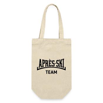 Après-Ski – Team (Apres Ski / Konkav / Black) - Geschenkbeutel für Flaschen - Natur - Vorne