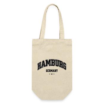 Hamburg Germany Lettering College Heimat - Gift Bag for Bottles - nature - Front